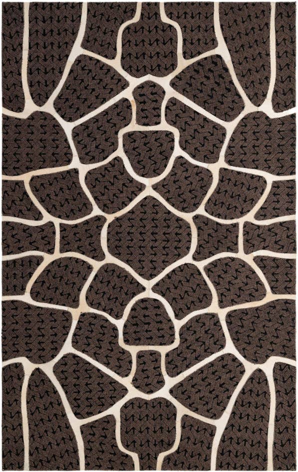 Detail image of 5' 2 x 8' Cowhide - Patchwork Rug