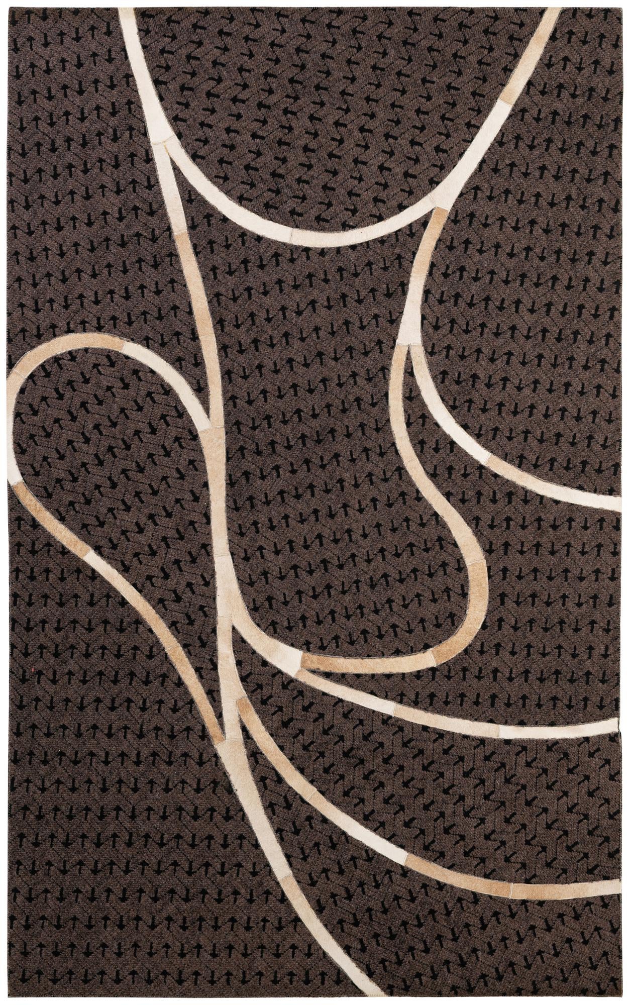 4' 11 x 8' Cowhide - Patchwork Rug