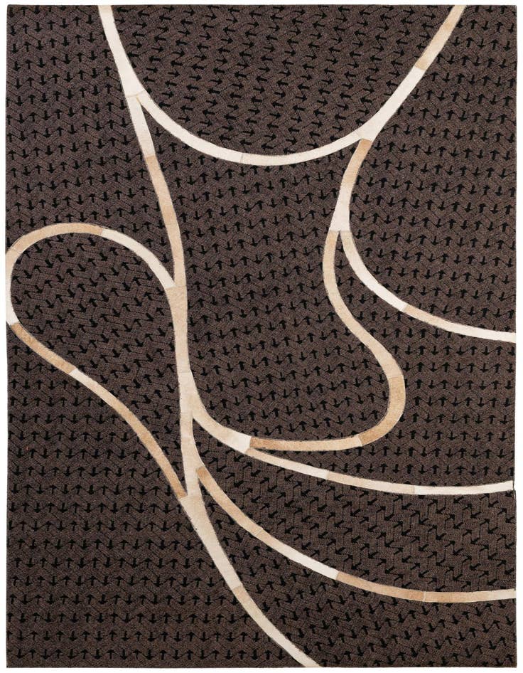Detail image of 4' 11 x 8' Cowhide - Patchwork Rug