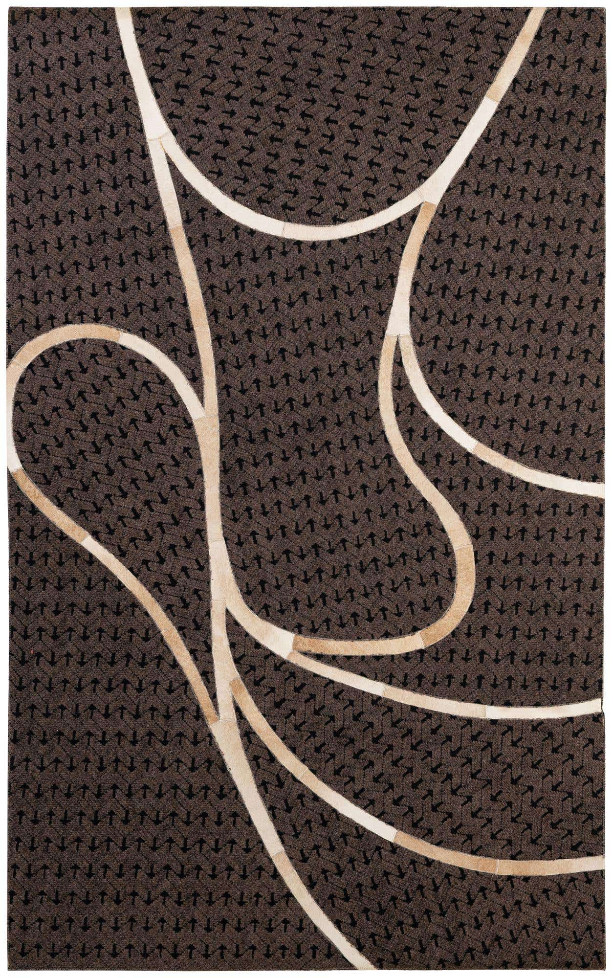 4' 11 x 8' Cowhide - Patchwork Rug