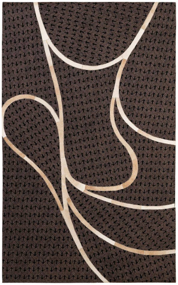 Detail image of 4' 11 x 8' Cowhide - Patchwork Rug