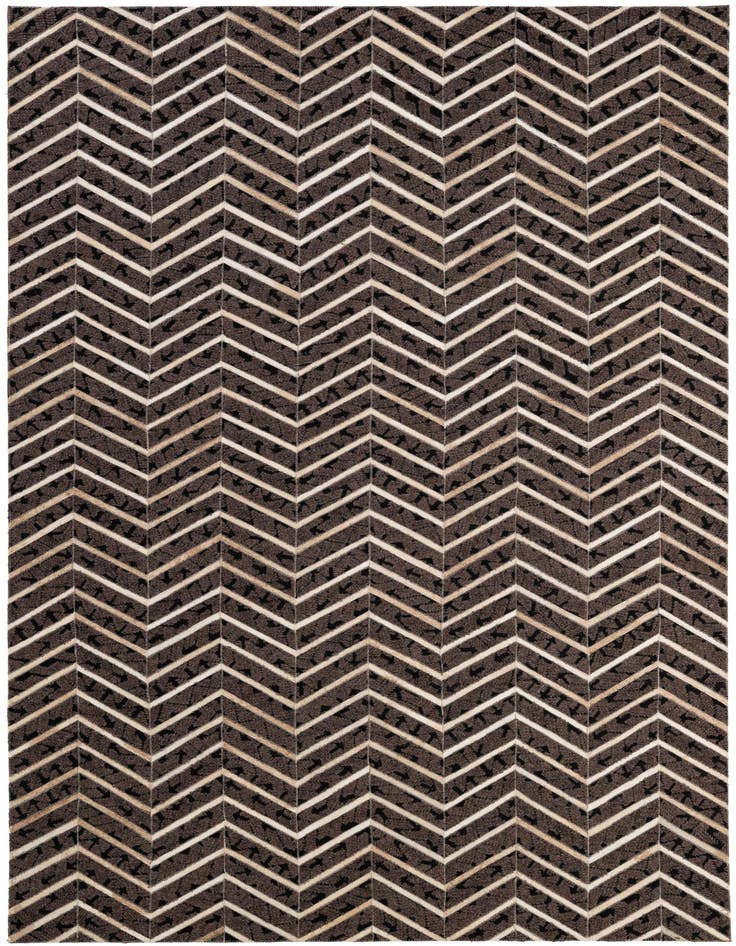 Detail image of 5' x 7' 11 Cowhide - Patchwork Rug
