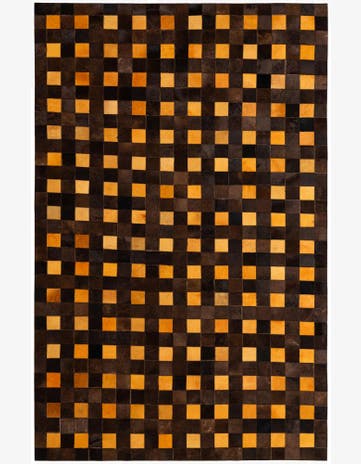5' 2 x 8' 1 Cowhide - Patchwork Rug