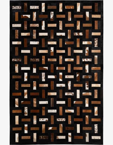 5' 3 x 8' 1 Cowhide - Patchwork Rug
