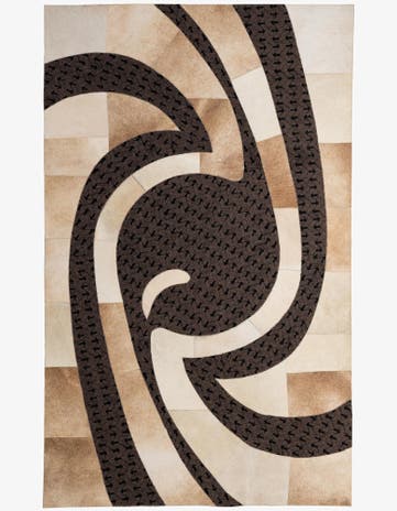 5' x 8' 1 Cowhide - Patchwork Rug