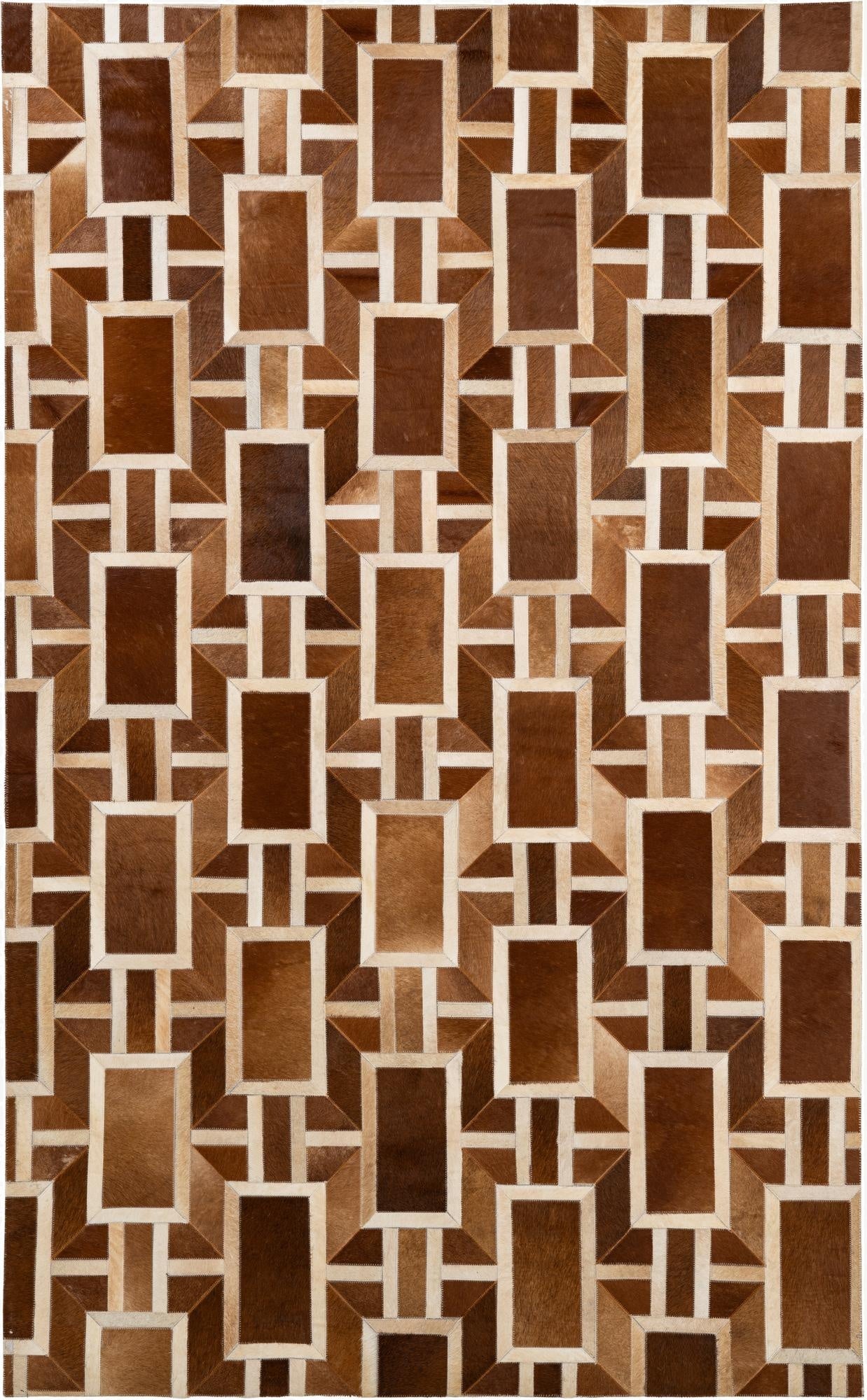 5' 1 x 8' 2 Cowhide - Patchwork Rug