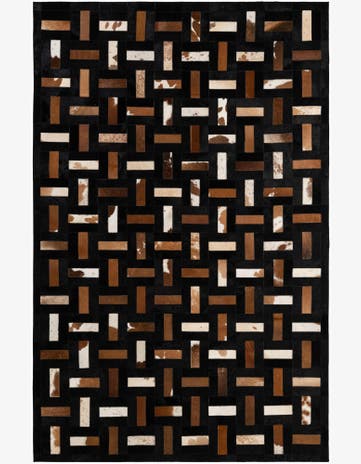 5' 3 x 8' 1 Cowhide - Patchwork Rug