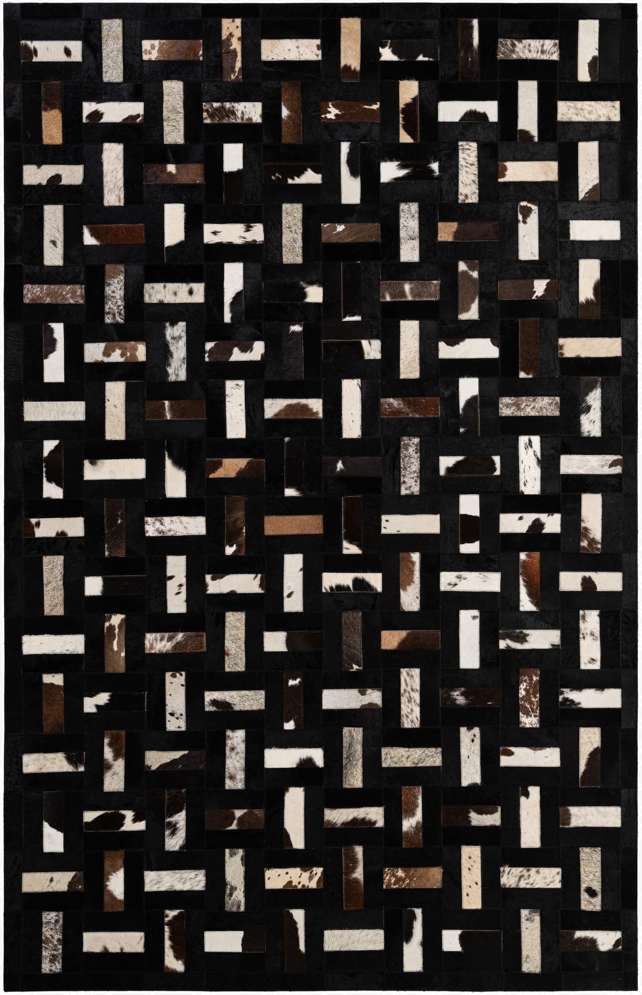 5' 2 x 8' Cowhide - Patchwork Rug