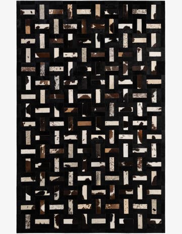 5' 2 x 8' Cowhide - Patchwork Rug