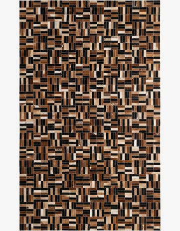 4' 11 x 8' 1 Cowhide - Patchwork Rug