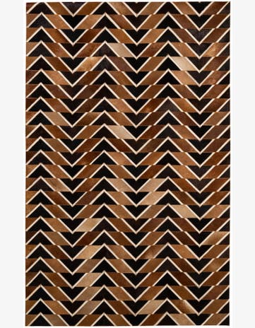 5' 1 x 8' Cowhide - Patchwork Rug