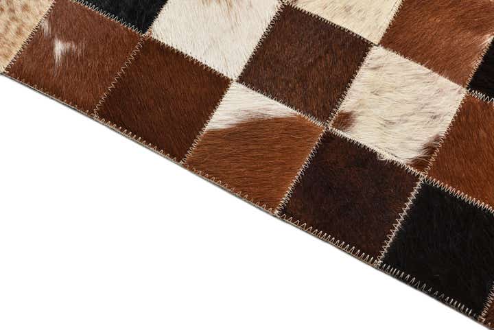 5' x 8' Cowhide Leather Rug