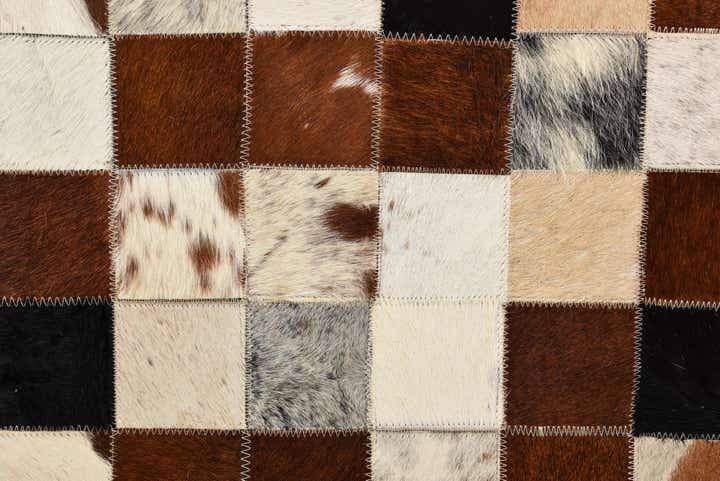 5' x 8' Cowhide Leather Rug