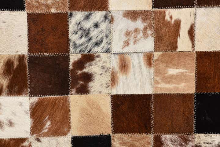 5' x 8' Cowhide Leather Rug