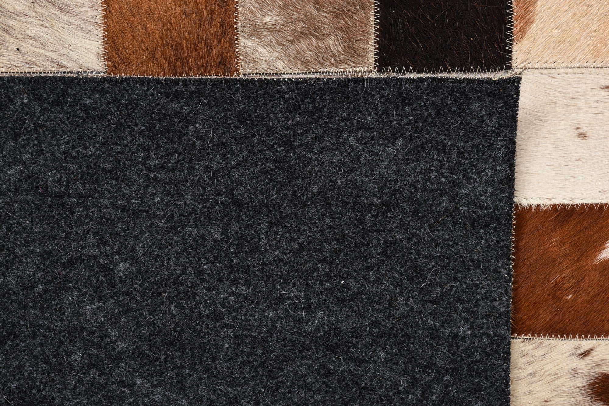 5' x 8' Cowhide Leather Rug