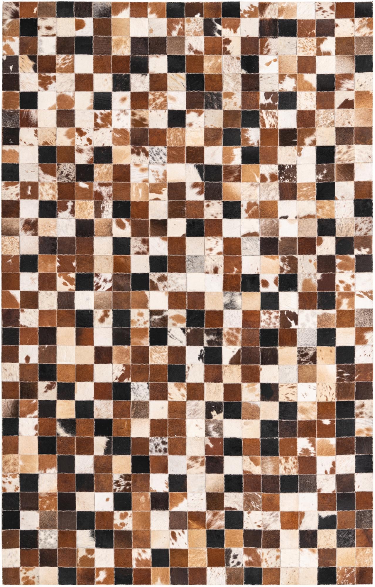5' x 8' Cowhide Leather Rug