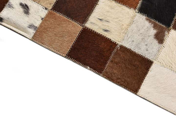 5' x 8' Cowhide Leather Rug
