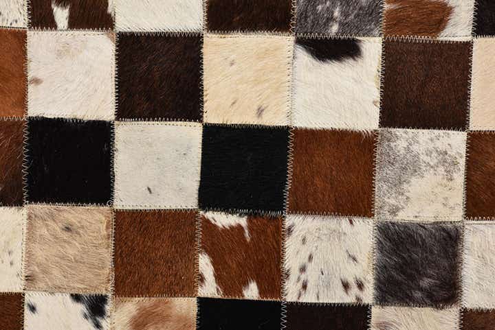 5' x 8' Cowhide Leather Rug