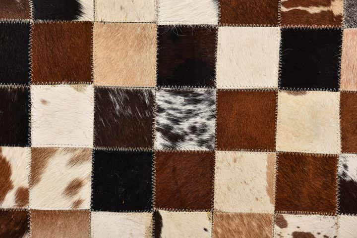 5' x 8' Cowhide Leather Rug