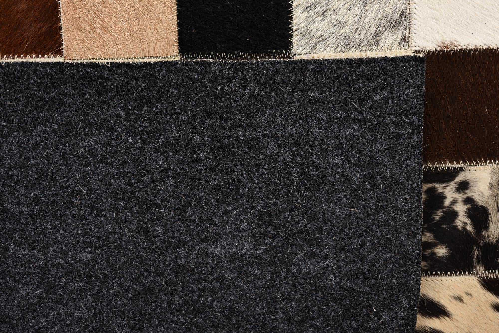 5' x 8' Cowhide Leather Rug