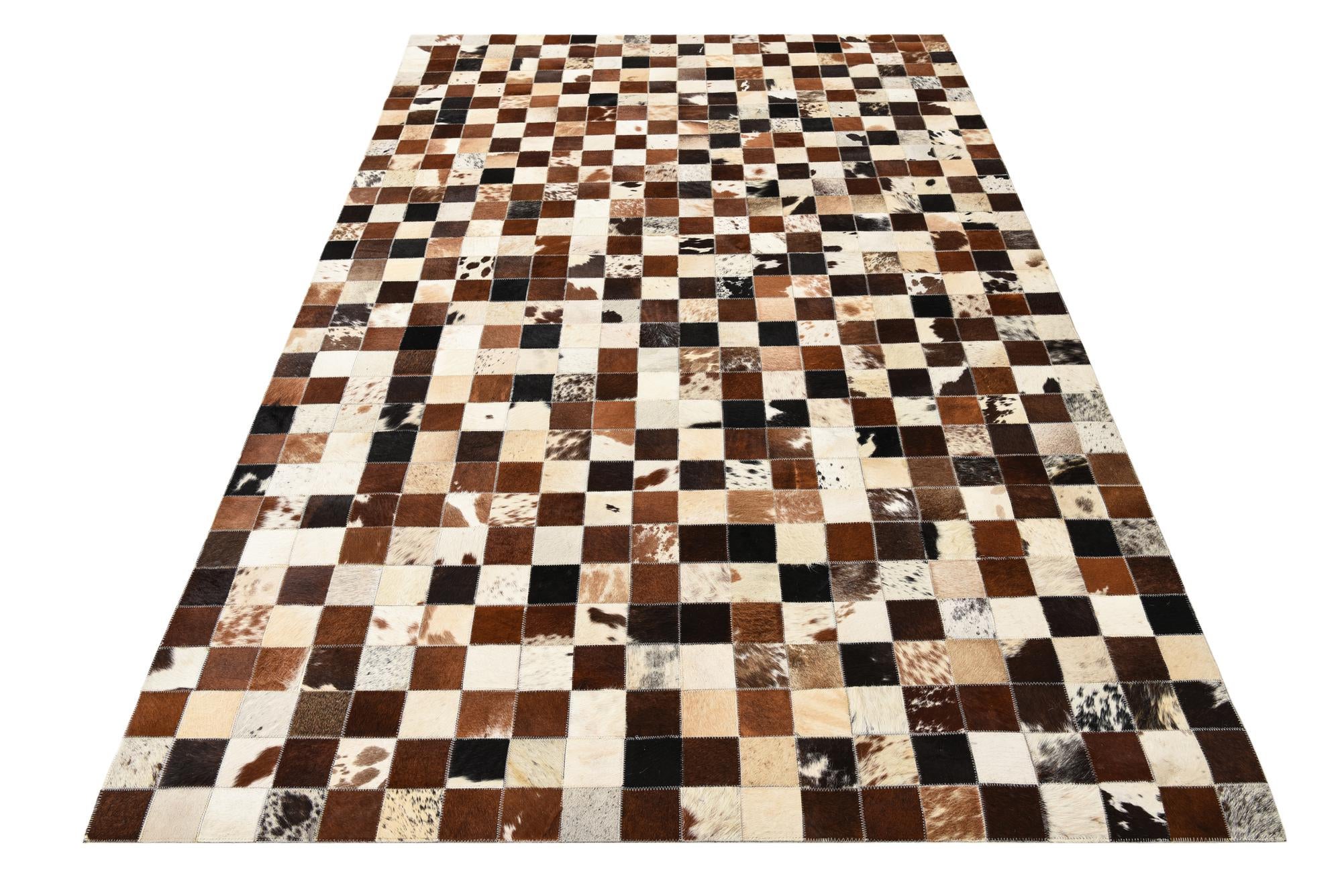5' x 7' 10 Cowhide Leather Rug