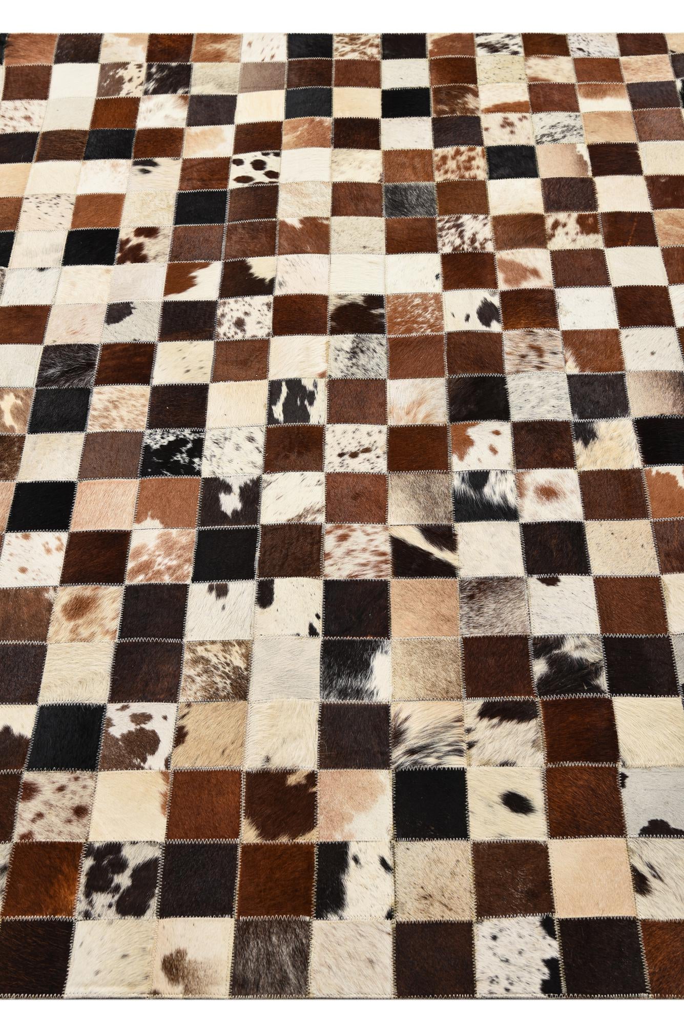 5' x 7' 10 Cowhide Leather Rug