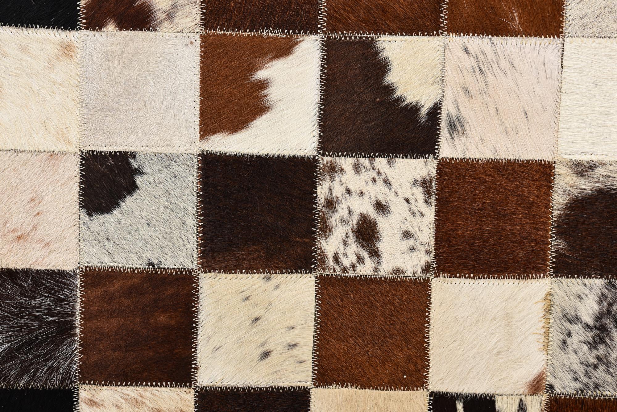 5' x 7' 10 Cowhide Leather Rug