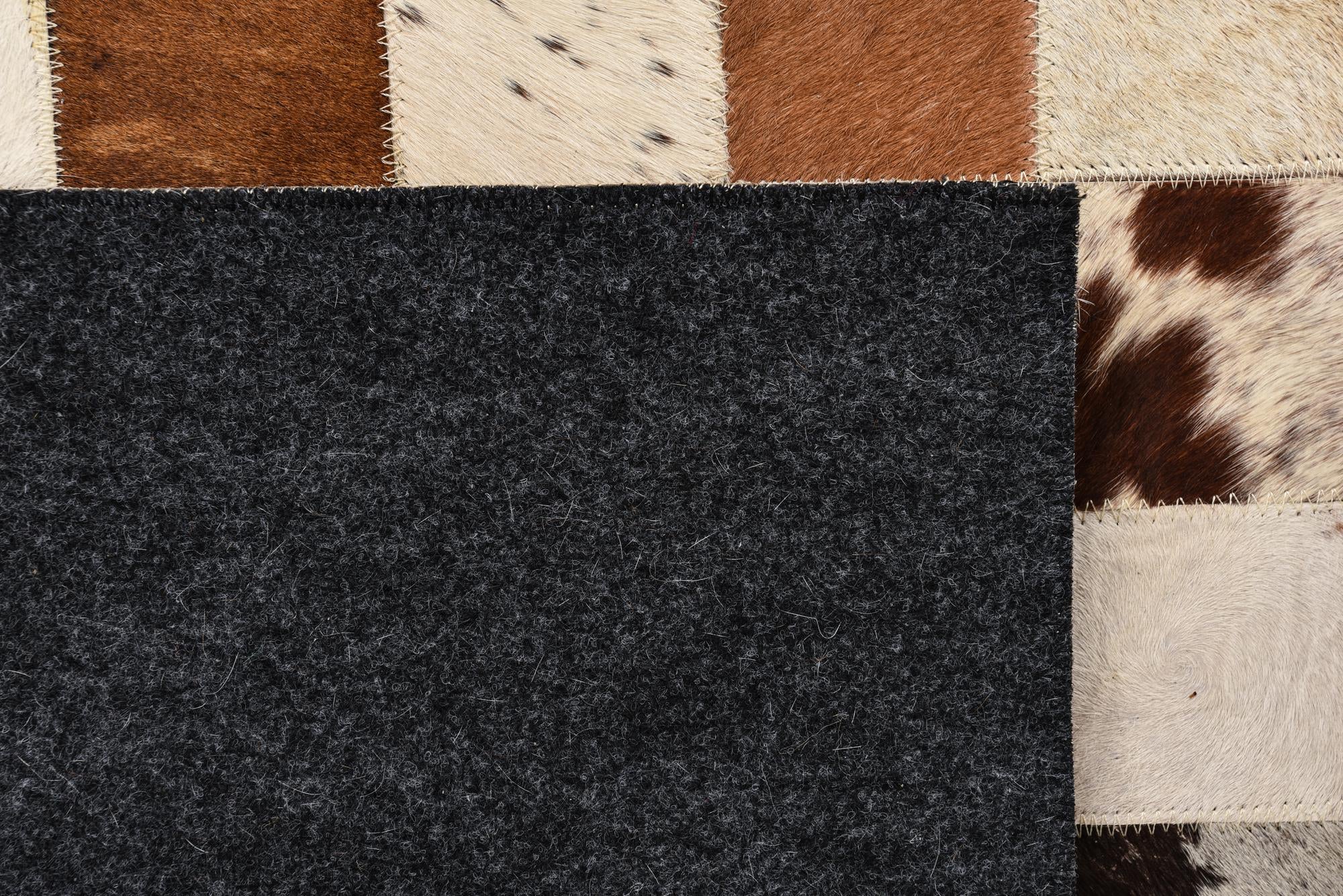 5' x 7' 10 Cowhide Leather Rug