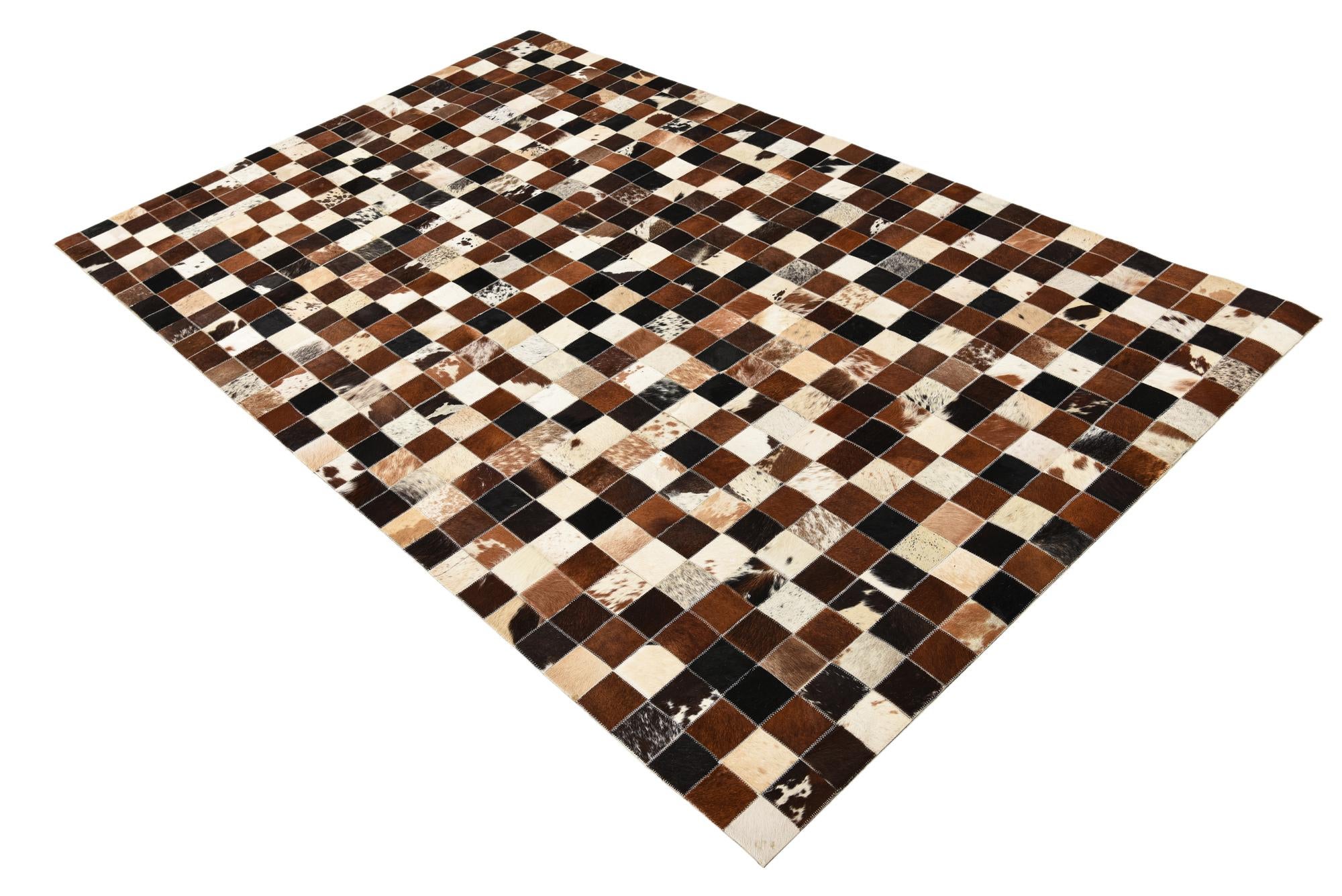 5' x 8' Cowhide Leather Rug