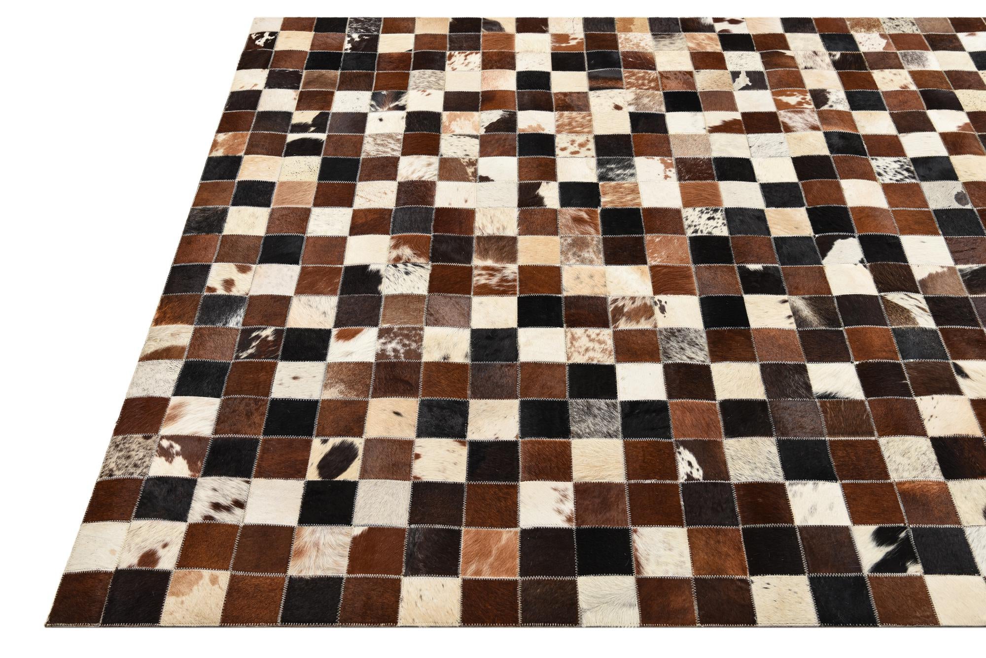 5' x 8' Cowhide Leather Rug