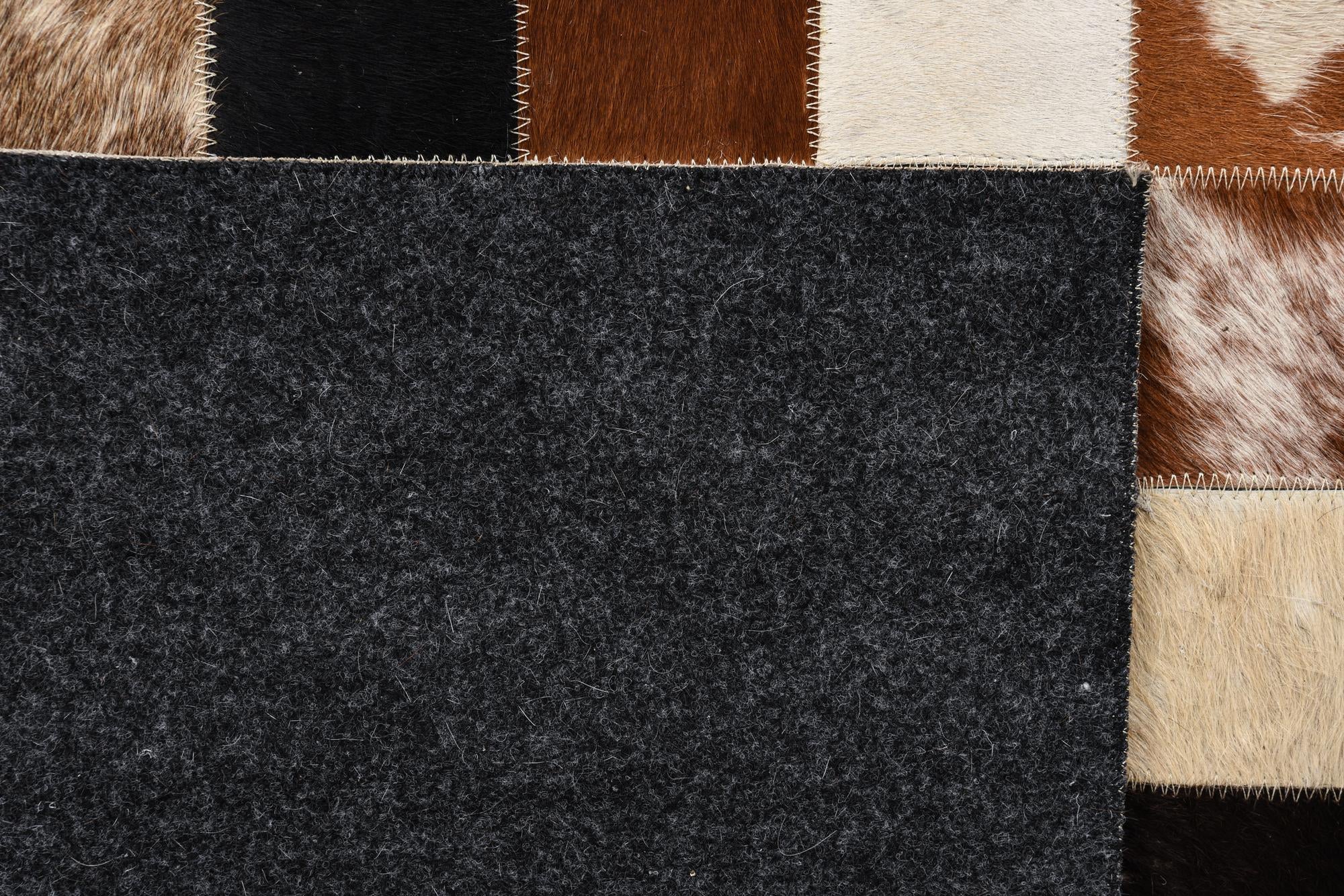 5' x 8' Cowhide Leather Rug