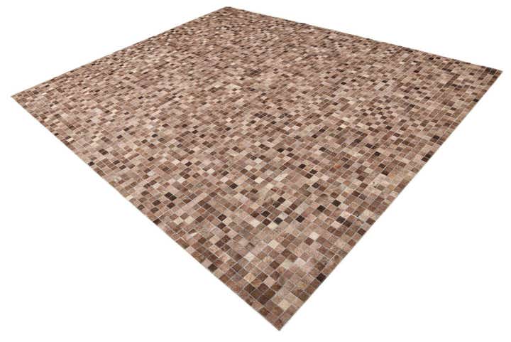 8' 4 x 10' Cowhide Leather Rug