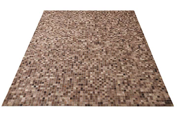 8' 4 x 10' Cowhide Leather Rug