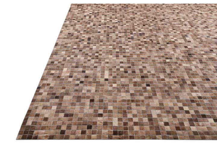 8' 4 x 10' Cowhide Leather Rug