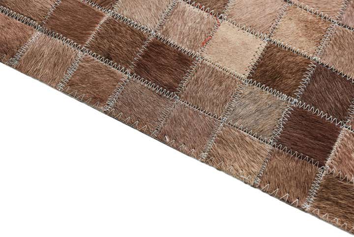 8' 4 x 10' Cowhide Leather Rug