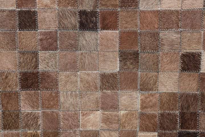 8' 4 x 10' Cowhide Leather Rug