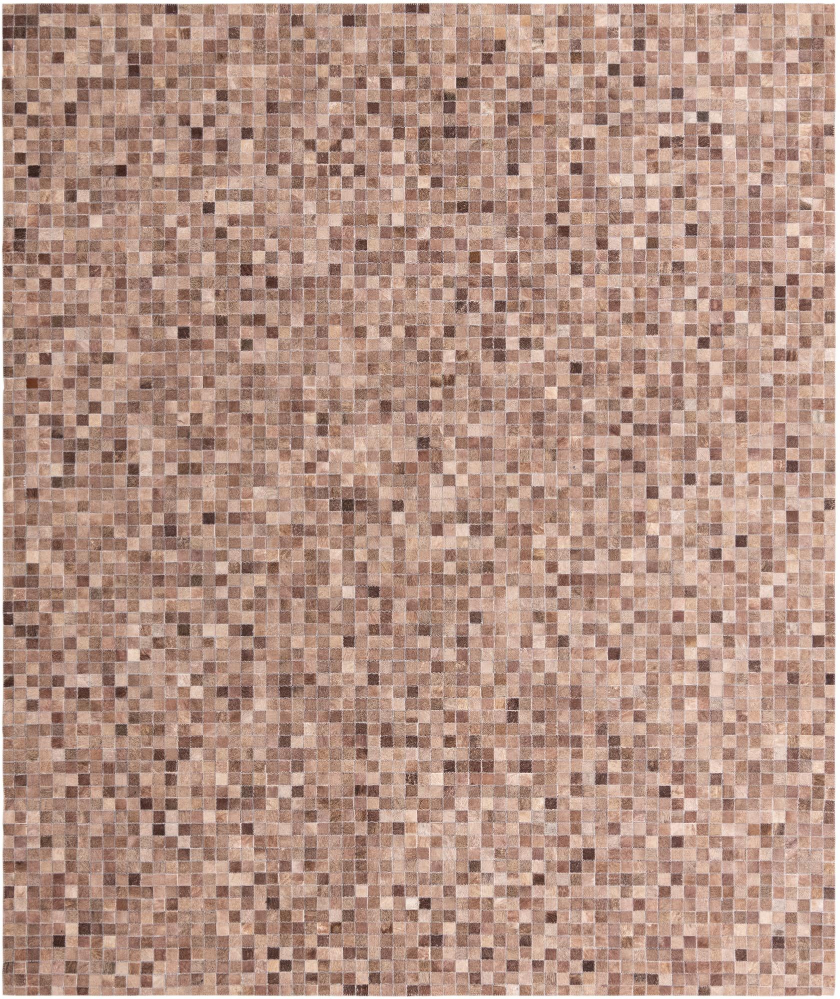 8' 4 x 10' Cowhide Leather Rug
