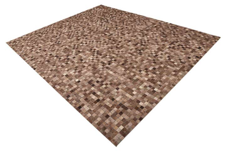 8' x 9' 9 Cowhide Leather Rug