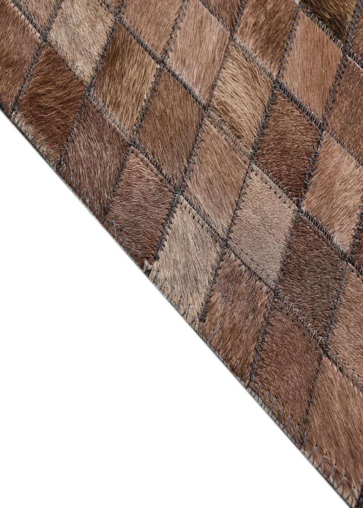 8' x 9' 9 Cowhide Leather Rug