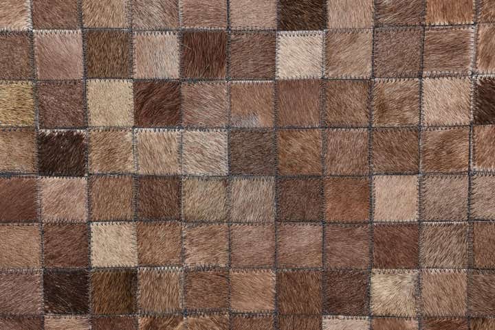 8' x 9' 9 Cowhide Leather Rug