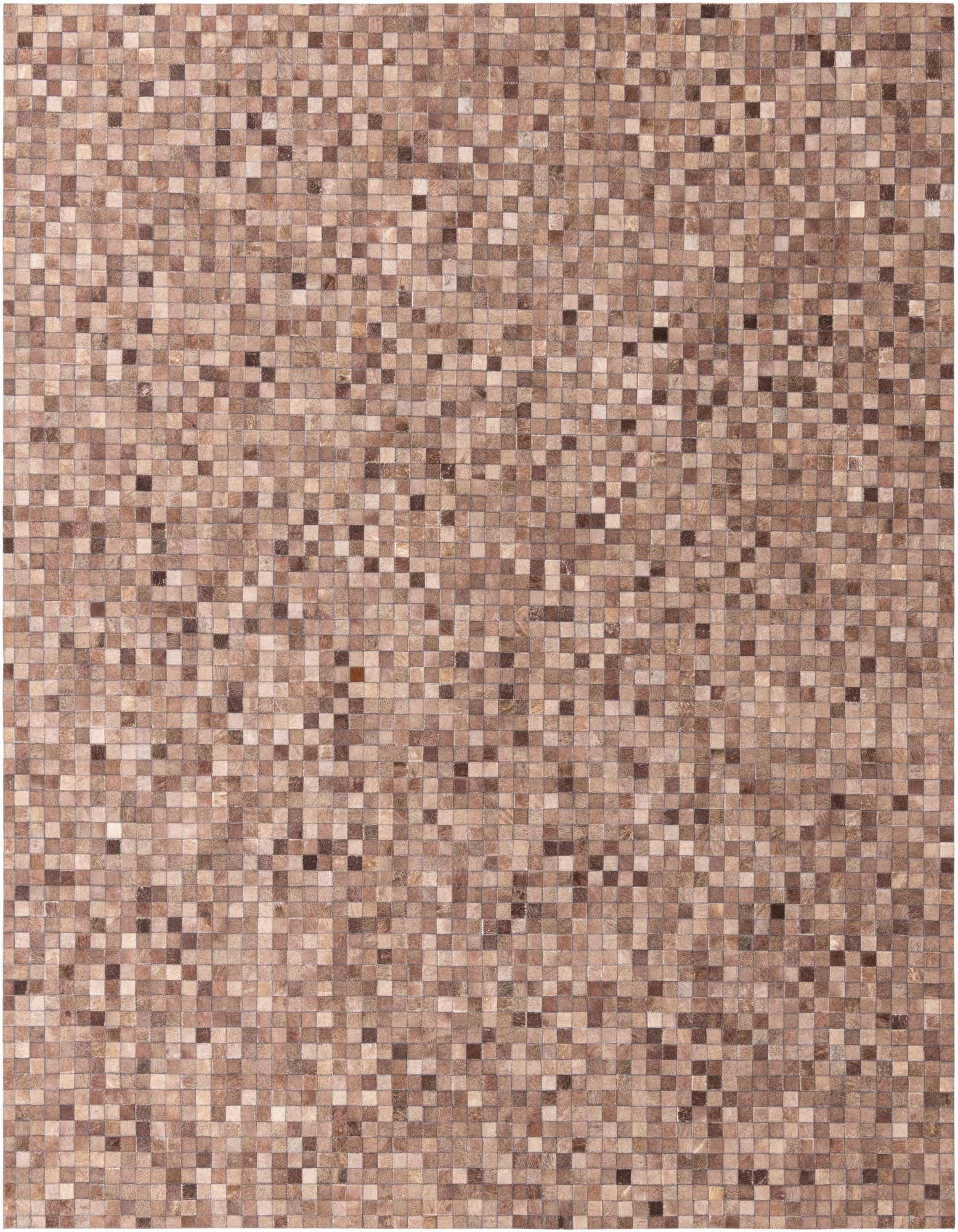 8' x 9' 9 Cowhide Leather Rug