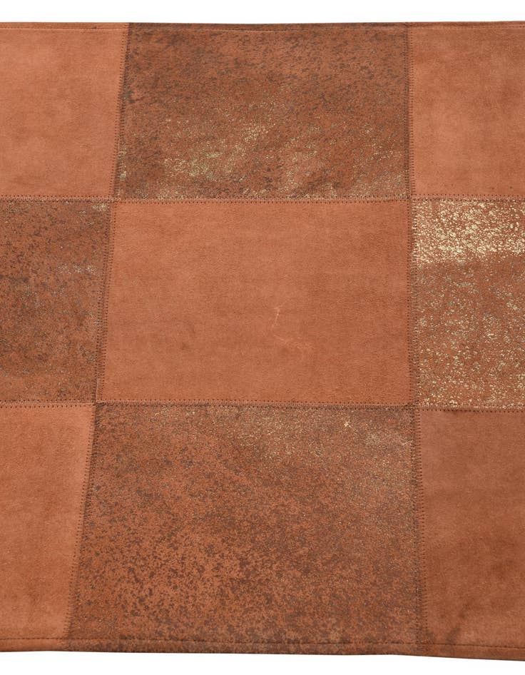 Detail image of 2' 1 x 3' 1 Cowhide Leather Rug
