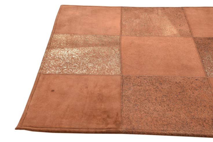 Detail image of 2' 1 x 3' 1 Cowhide Leather Rug