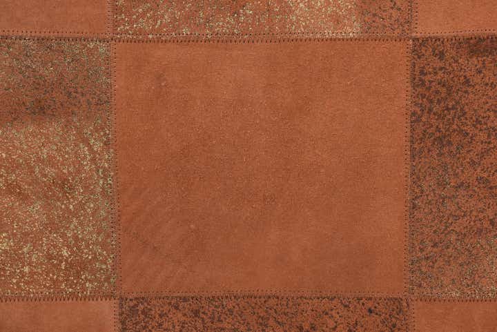2' 1 x 3' 1 Cowhide Leather Rug