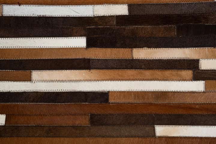 5' 1 x 7' 10 Cowhide Leather Rug