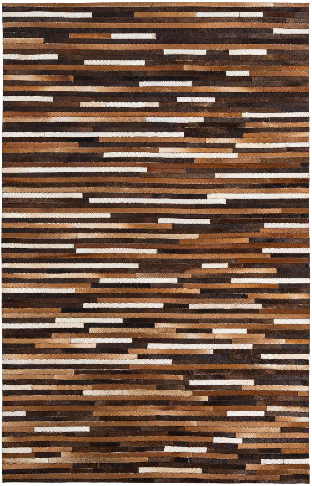 5' 1 x 7' 10 Cowhide Leather Rug