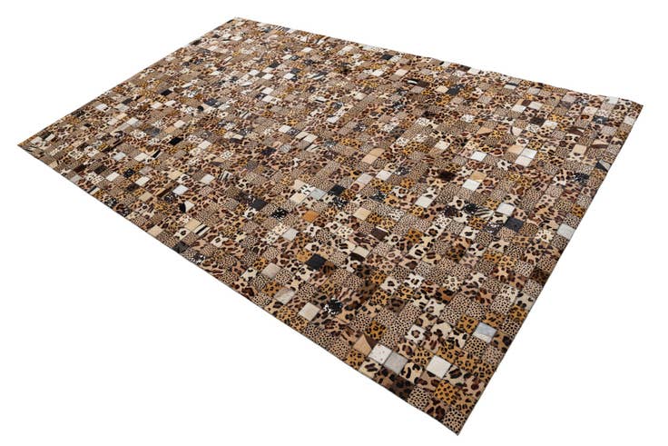 Detail image of 5' 1 x 8' Cowhide Leather Rug