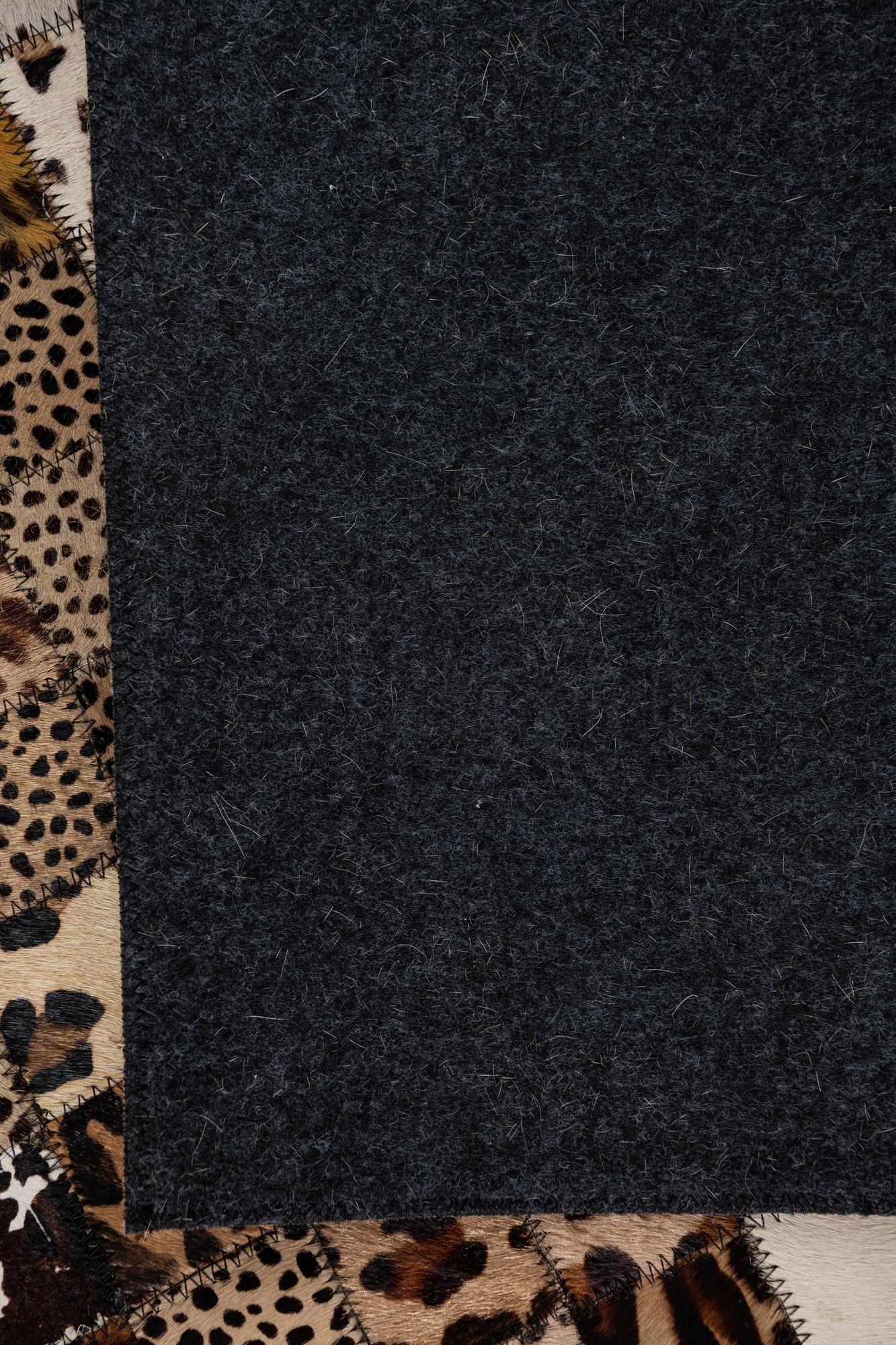 5' 1 x 8' Cowhide Leather Rug