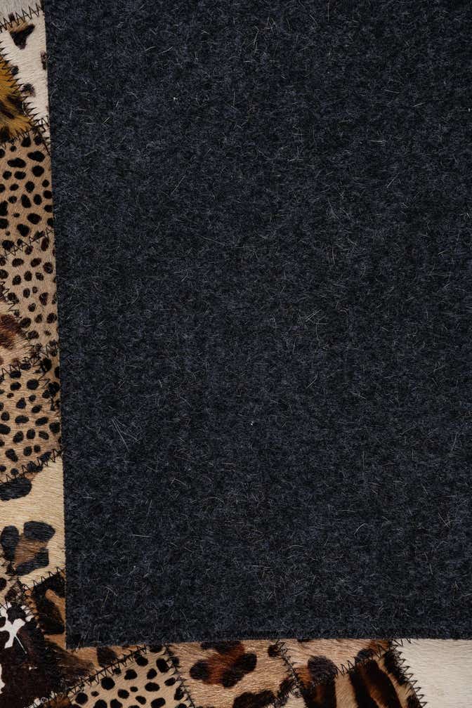 5' 1 x 8' Cowhide Leather Rug