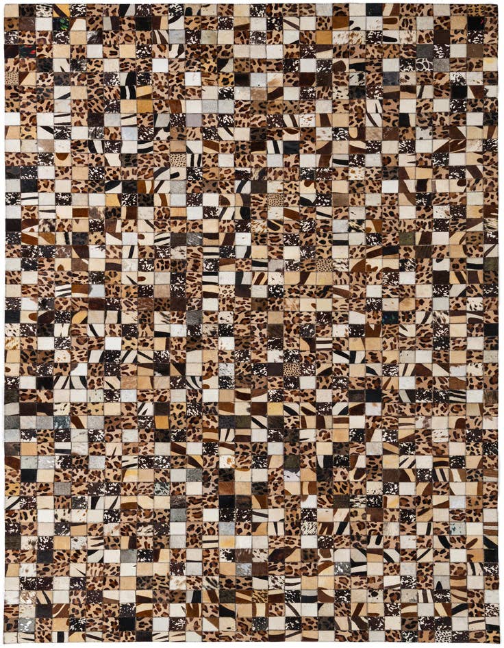 Detail image of 5' 1 x 8' 1 Cowhide Leather Rug